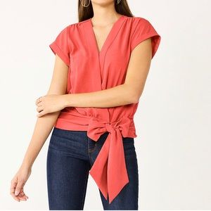 women's tie waist wrap top from Nine West.NEW NO TAG